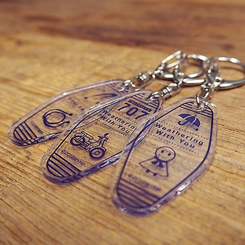 (Goods - Key Chain) Weathering With You Motel Key Chain (Natsumi Motifs) - Image 3